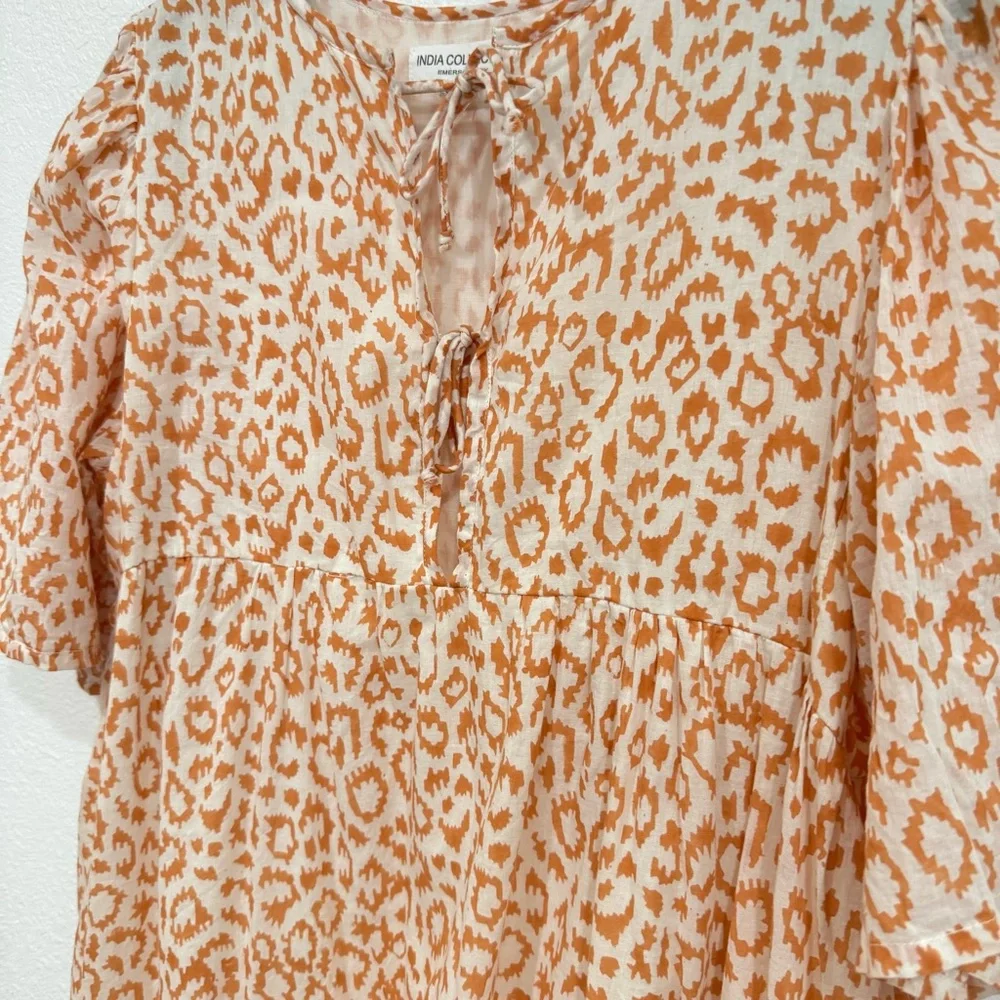 Emerson Fry India Collection Isla Dress Sunbaked Leopard Organic Size XS /S - Picture 5 of 8